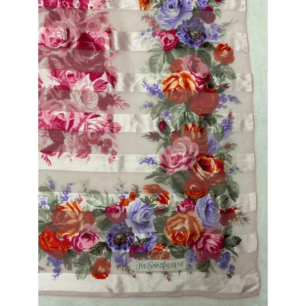 Vintage YSL Yves Saint Laurent Silk Square Scarf 33